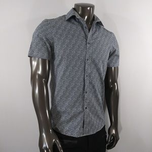 Michael Kors Black & White Button Down Classic Fit